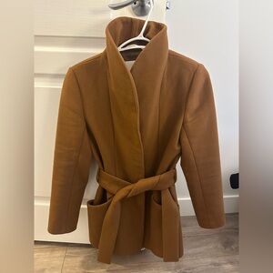 aritzia wilfred tie wool coat size xs